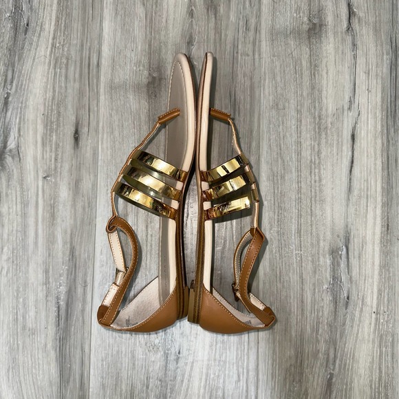 Calvin Klein Women's Gold Tan Sabia Strap Sandals 8.5 - Picture 5 of 6